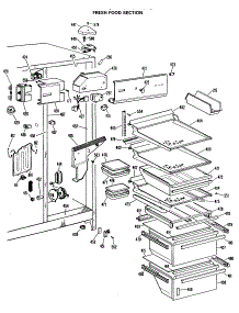 04 - Fresh Food Section parts for Ge Refrigerator TFXW27FLN from AppliancePartsPros.com
