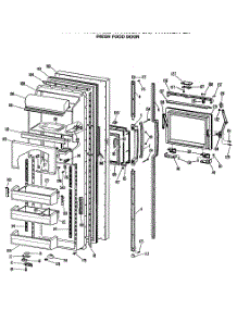 02 - Fresh Food Door parts for Ge Refrigerator TFXW27FLR from AppliancePartsPros.com