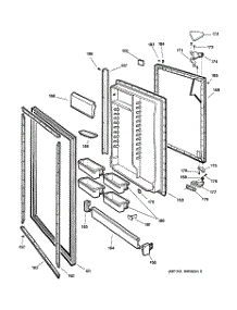 02 - Fresh Food Door parts for Ge Refrigerator TCX18IACCRWW from AppliancePartsPros.com