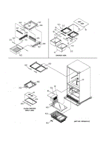 05 - Shelving Assemblies parts for Ge Refrigerator TCX22ZAXARAD from AppliancePartsPros.com