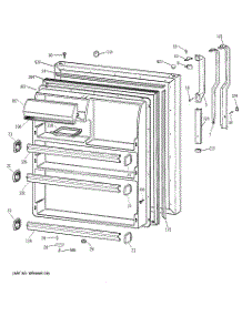02 - Fresh Food Door parts for Ge Refrigerator TBX21IAZBRAA from AppliancePartsPros.com
