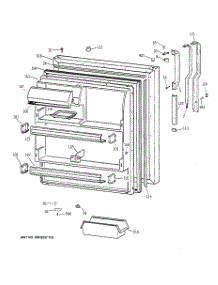 02 - Fresh Food Door parts for Ge Refrigerator TBT18JAXLRAA from AppliancePartsPros.com
