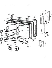 Freezer Door parts for Ge Refrigerator TBX2222QAYERAA from AppliancePartsPros.com