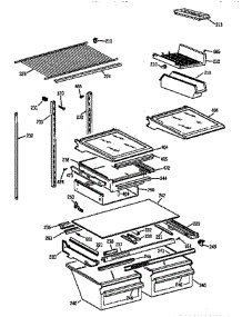 Shelf parts for Ge Refrigerator TBX2222QAYERAA from AppliancePartsPros.com