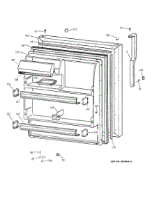 02 - Fresh Food Door parts for Ge Refrigerator TBX18AABHRAA from AppliancePartsPros.com