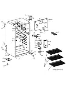 02 - Cabinet parts for Ge Refrigerator CTX14LYZARWH from AppliancePartsPros.com