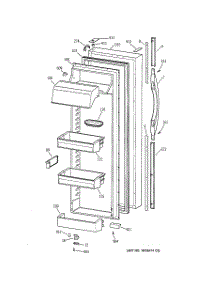 02 - Fresh Food Door parts for Ge Refrigerator TFX30PPBAAA from AppliancePartsPros.com