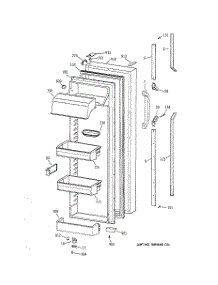 02 - Fresh Food Door parts for Ge Refrigerator TFX30PPZBAA from AppliancePartsPros.com