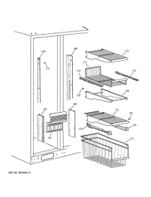 03 - Freezer Shelves parts for Ge Refrigerator TFX30PPZBWW from AppliancePartsPros.com