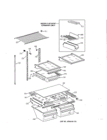 04 - Shelf Parts parts for Ge Refrigerator TBX24JABCRWW from AppliancePartsPros.com