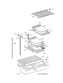 04 - Shelf Parts parts for Ge Refrigerator TBI18JIZHRWW from AppliancePartsPros.com
