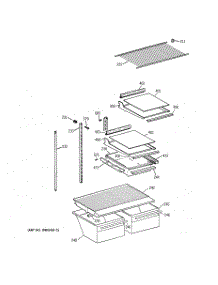 04 - Shelf Parts parts for Ge Refrigerator TBI18JIXSRWW from AppliancePartsPros.com