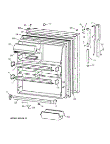 02 - Fresh Food Door parts for Ge Refrigerator TBX24JAZERAA from AppliancePartsPros.com