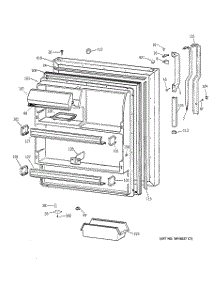 02 - Fresh Food Door parts for Ge Refrigerator TBI18JIZJRWW from AppliancePartsPros.com