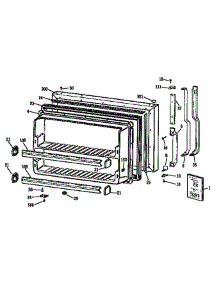 Freezer Door parts for Ge Refrigerator TBX18J1SGRAD from AppliancePartsPros.com