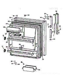Fresh Food Door parts for Ge Refrigerator TBX18J1SGRAD from AppliancePartsPros.com