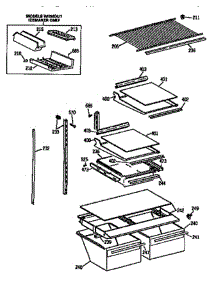 Shelf Components parts for Ge Refrigerator TBX18J1SGRAD from AppliancePartsPros.com