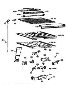 Compartment Separator Assembly parts for Ge Refrigerator TBX18J1SGRAD from AppliancePartsPros.com