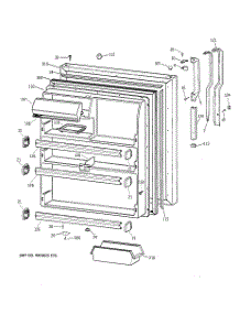 02 - Fresh Food Door parts for Ge Refrigerator TBG21DAXKRWW from AppliancePartsPros.com