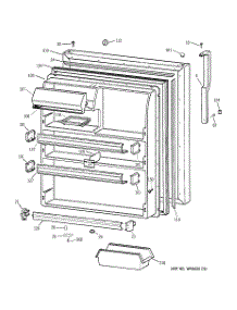02 - Fresh Food Door parts for Ge Refrigerator TBX24JABCRAA from AppliancePartsPros.com