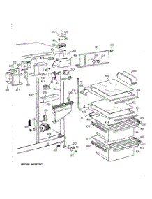03 - Fresh Food Section parts for Ge Refrigerator TFG20JAXFWW from AppliancePartsPros.com