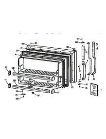 Freezer Door parts for Ge Refrigerator TBX21J1SYRAD from AppliancePartsPros.com