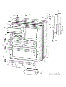 02 - Fresh Food Door parts for Ge Refrigerator TBG21DAYBRWW from AppliancePartsPros.com