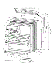 02 - Fresh Food Door parts for Ge Refrigerator TBX21CIXJRAA from AppliancePartsPros.com
