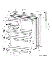 02 - Fresh Food Door parts for Ge Refrigerator TBX21IABBRWW from AppliancePartsPros.com