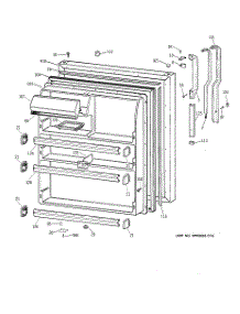 02 - Fresh Food Door parts for Ge Refrigerator TBG21DAYJRWW from AppliancePartsPros.com