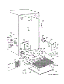 07 - Unit Parts parts for Ge Refrigerator TFX28PBBABB from AppliancePartsPros.com