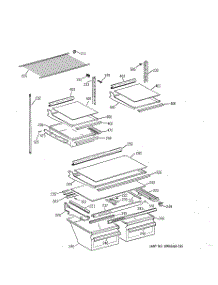 04 - Shelf Parts parts for Ge Refrigerator TBX21NIXSRAA from AppliancePartsPros.com