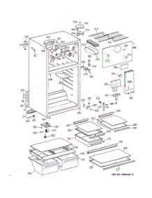 02 - Cabinet parts for Ge Refrigerator TBJ14JAXLRAD from AppliancePartsPros.com