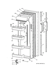 02 - Fresh Food Door parts for Ge Refrigerator TPG21JRYFBB from AppliancePartsPros.com