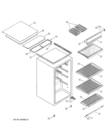 02 - Cabinet parts for Ge Refrigerator TAX4DNYCWH from AppliancePartsPros.com