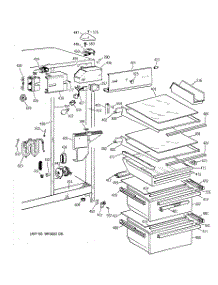 04 - Fresh Food Section parts for Ge Refrigerator TFX22CRXDBB from AppliancePartsPros.com