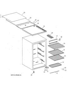 02 - Cabinet parts for Ge Refrigerator TAX4ANXCWN from AppliancePartsPros.com