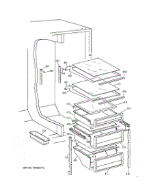 04 - Fresh Food Shelves parts for Ge Refrigerator TPG21JRYAWW from AppliancePartsPros.com
