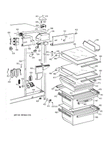 04 - Fresh Food Section parts for Ge Refrigerator TFX22CRXFWW from AppliancePartsPros.com