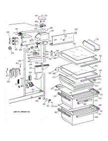 03 - Fresh Food Section parts for Ge Refrigerator TFT22JWXDWW from AppliancePartsPros.com