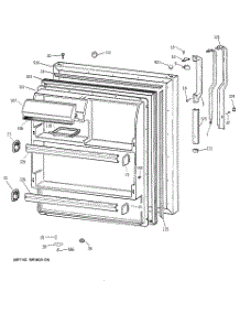 02 - Fresh Food Door parts for Ge Refrigerator TBX18IIZARAA from AppliancePartsPros.com