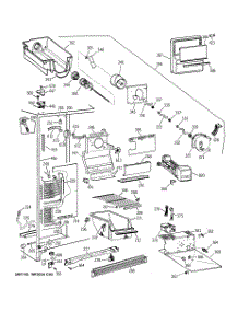 02 - Freezer Section parts for Ge Refrigerator MSZ20GWZBWW from AppliancePartsPros.com