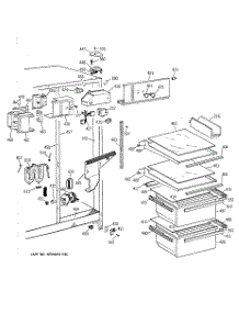 03 - Fresh Food Section parts for Ge Refrigerator MSZ20GWZBWW from AppliancePartsPros.com