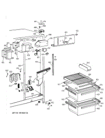 03 - Fresh Food Section parts for Ge Refrigerator MSZ20BWZBWW from AppliancePartsPros.com