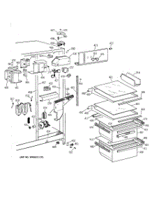 03 - Fresh Food Section parts for Ge Refrigerator MSK22GRZBAD from AppliancePartsPros.com