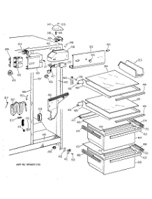 03 - Fresh Food Section parts for Ge Refrigerator MRSC20KWXFAD from AppliancePartsPros.com