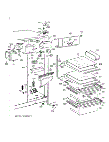 03 - Fresh Food Section parts for Ge Refrigerator MSG22GAZBWW from AppliancePartsPros.com