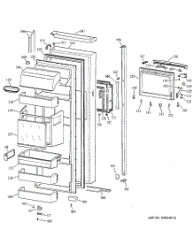 02 - Fresh Food Door parts for Ge Refrigerator TPG24BFZABB from AppliancePartsPros.com
