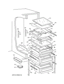 06 - Fresh Food Shelves parts for Ge Refrigerator TPG24BFZABB from AppliancePartsPros.com