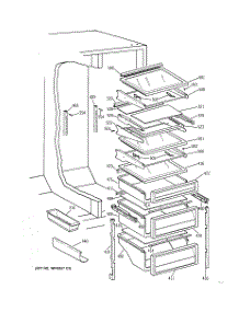 05 - Fresh Food Shelves parts for Ge Refrigerator TPG21BRXDBB from AppliancePartsPros.com